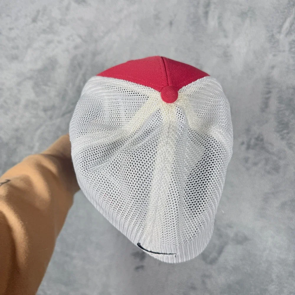 Nike Mens M/L Tiger Woods TW Red White Mesh Flexfit Trucker Golf Hat VR 20XI